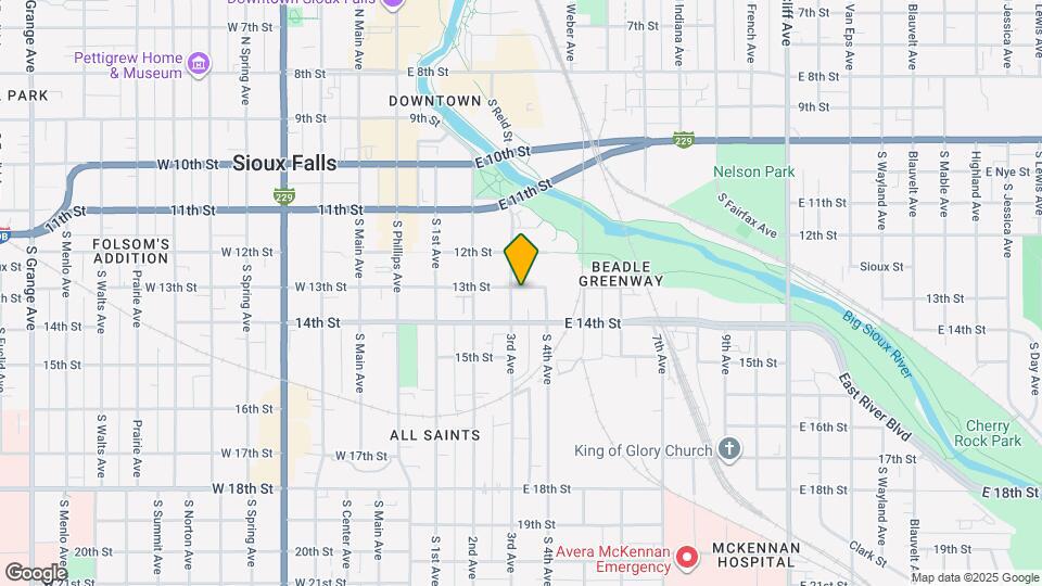 407 E 13th St Map and Location Details