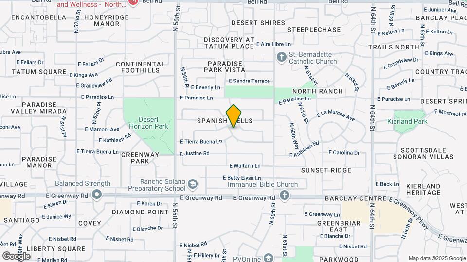 15823 N 58th Pl Map and Location Details