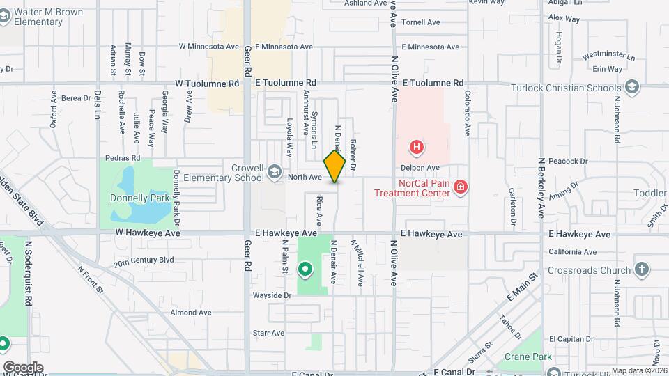 1765 N Denair Ave Mapa y Detalles de la Ubicación
