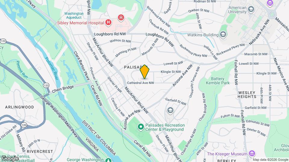 5121 Cathedral Ave NW Map and Location Details