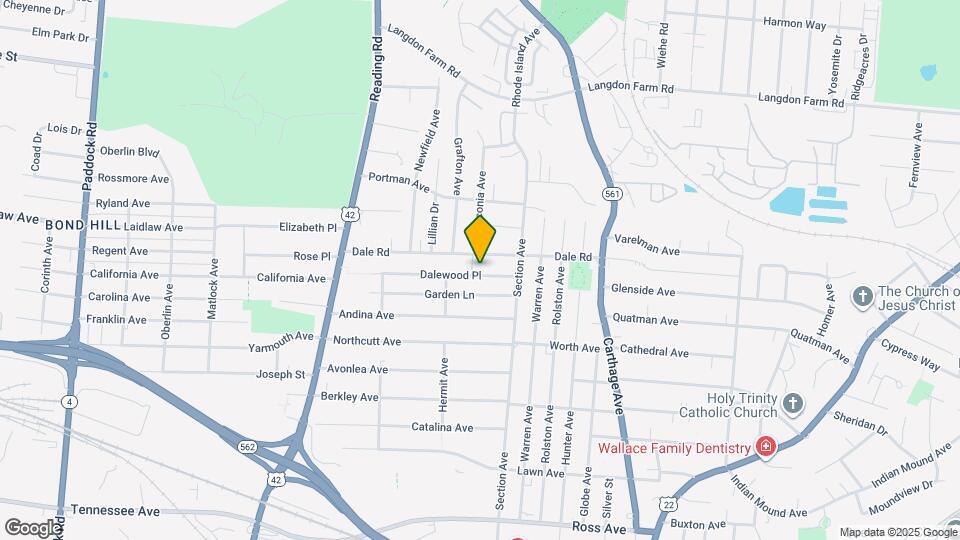 1940 Dalewood Pl Map and Location Details