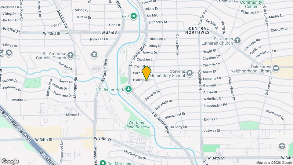 2223 Hialeah Dr Map and Location Details