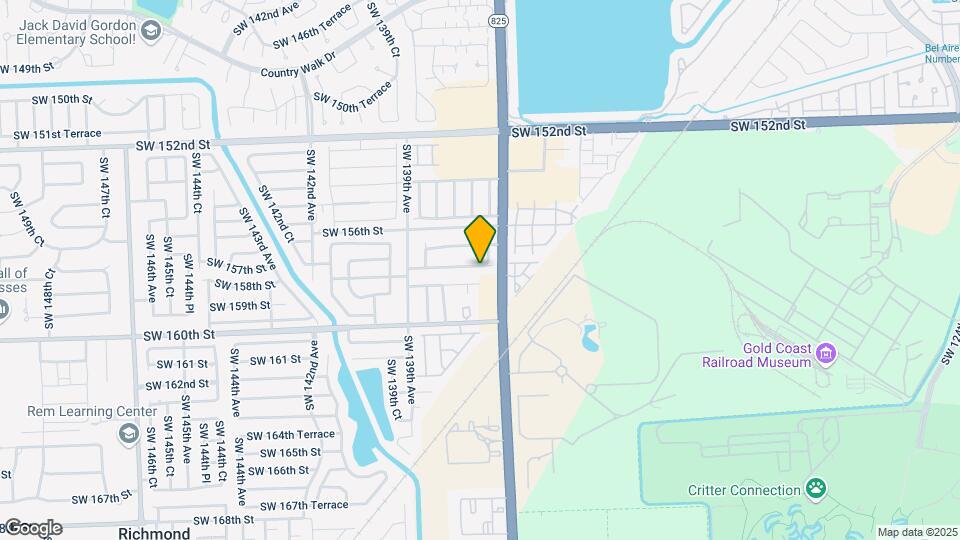 13750 SW 157th Terrace Map and Location Details