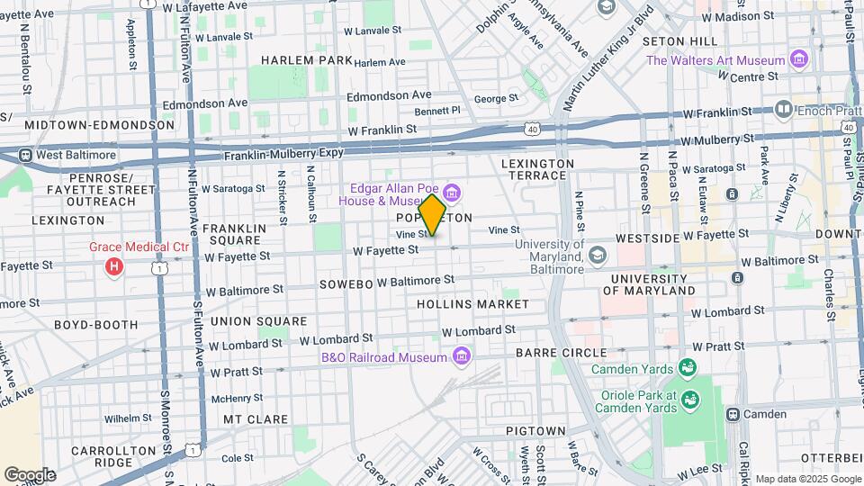 1002 W Fayette St Map and Location Details