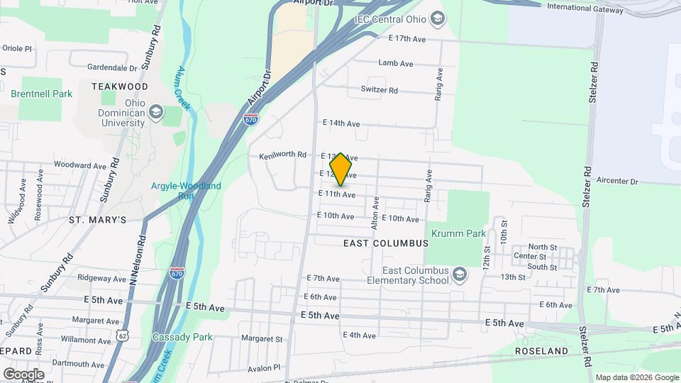 2854 E 11th Ave Map and Location Details