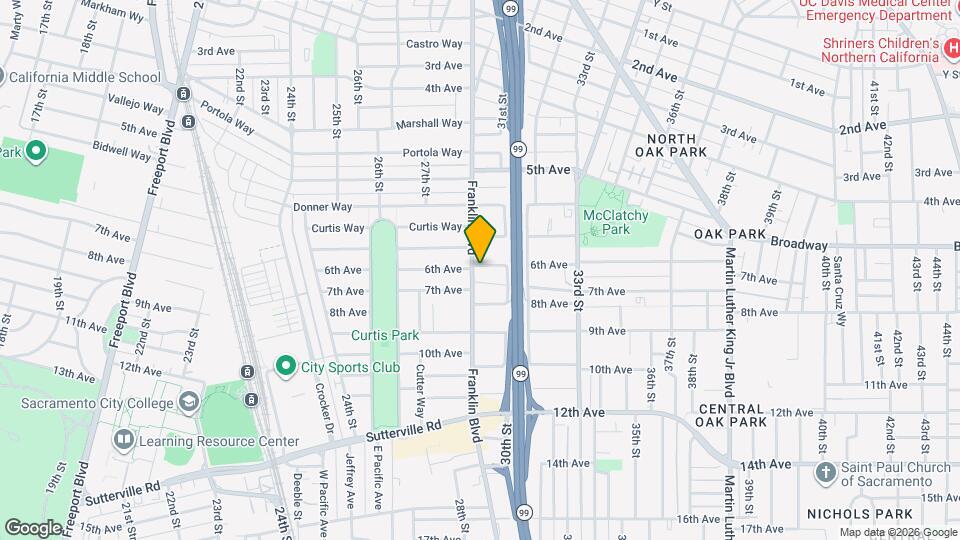 3101 Franklin Blvd Map and Location Details