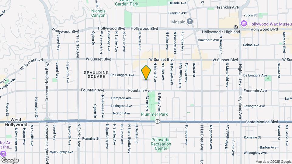 1335 N Vista St Mapa y Detalles de la Ubicación