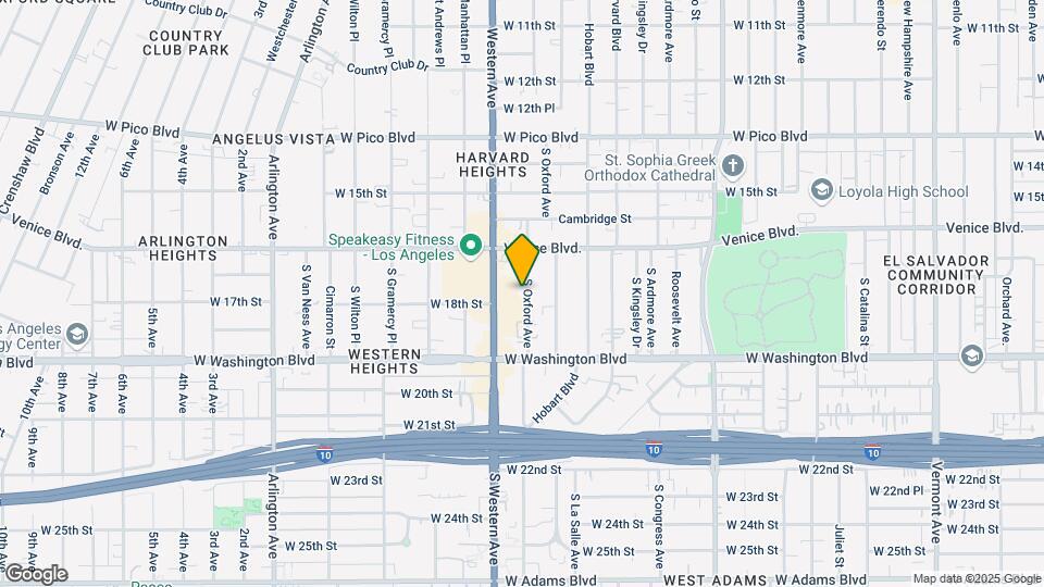 1719 S Oxford Ave Map and Location Details