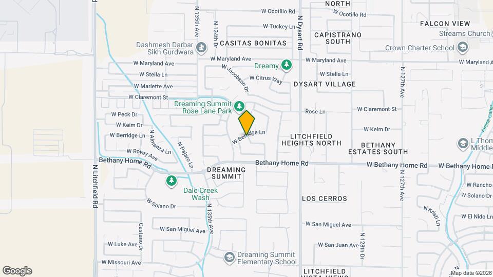 6118 N 133rd Ave Mapa y Detalles de la Ubicación