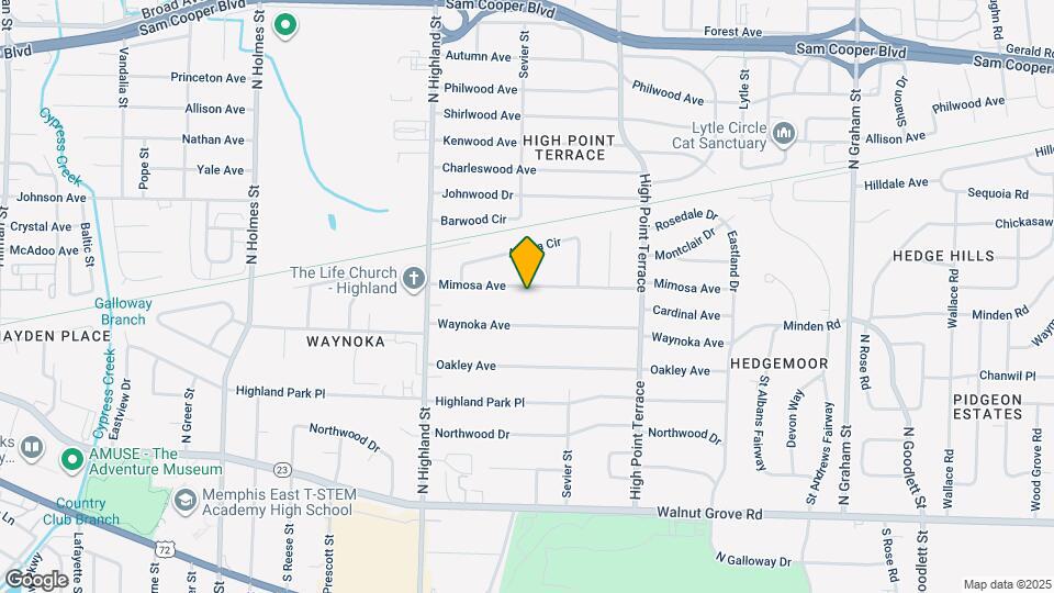 3609 Mimosa Ave Mapa y Detalles de la Ubicación