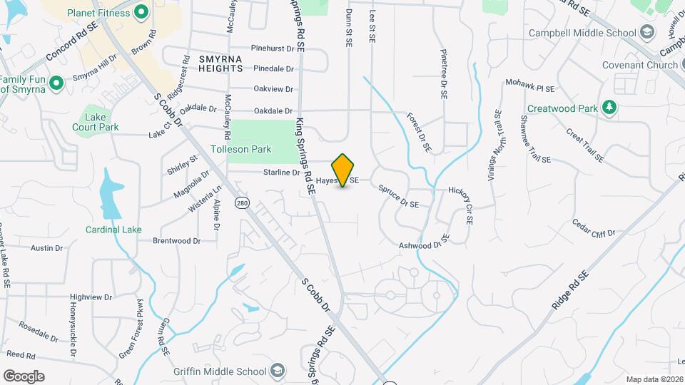 1268 Hayes Dr SE Map and Location Details