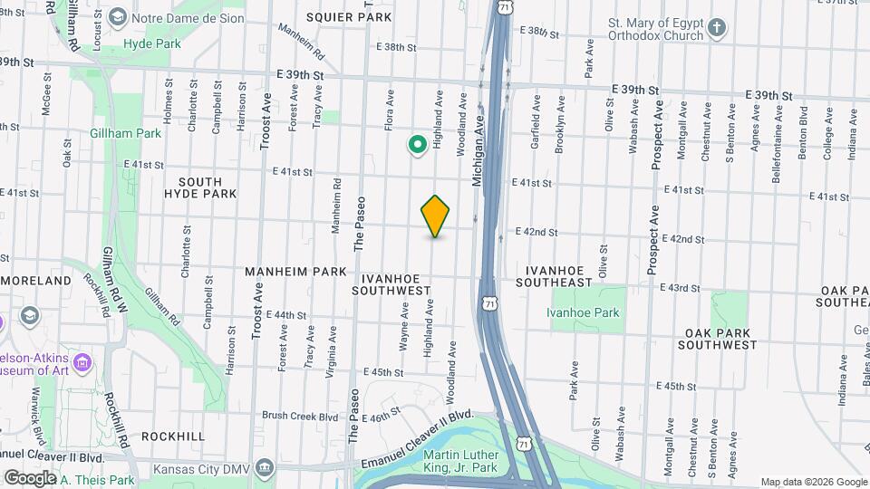 4211 Highland Ave Map and Location Details