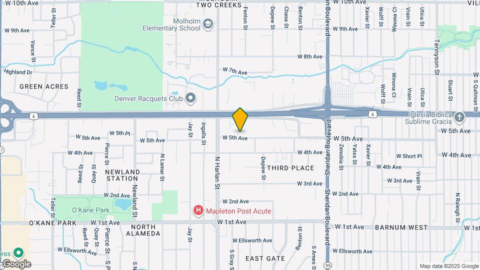 5875 W 5th Ave Map and Location Details