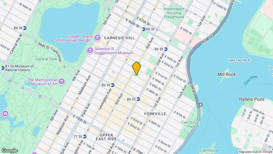 EAST 89 STREET, Unit 3W Map and Location Details