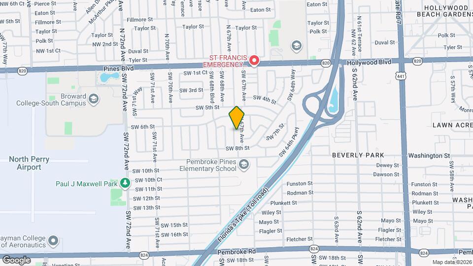 661 SW 67th Terrace Map and Location Details
