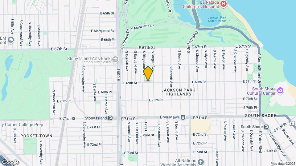 1738 E 69th St Map and Location Details