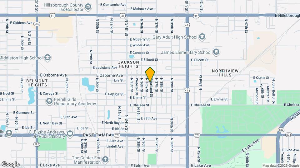 4614 Courtland St Map and Location Details