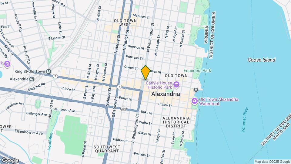 131 N Washington St Map and Location Details