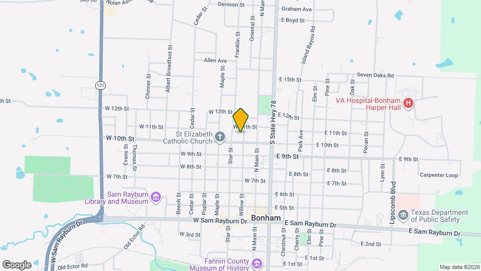 1007 Willow St Map and Location Details