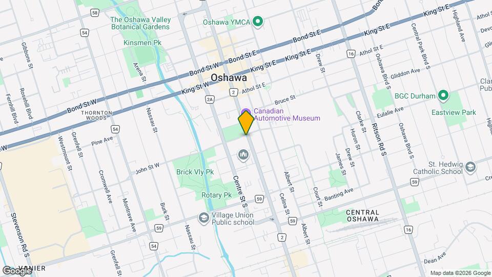 134 Simcoe St S, Unit 2 Map and Location Details