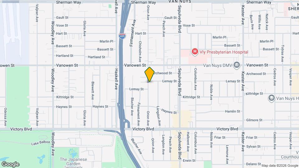 6652 Orion Ave Map and Location Details