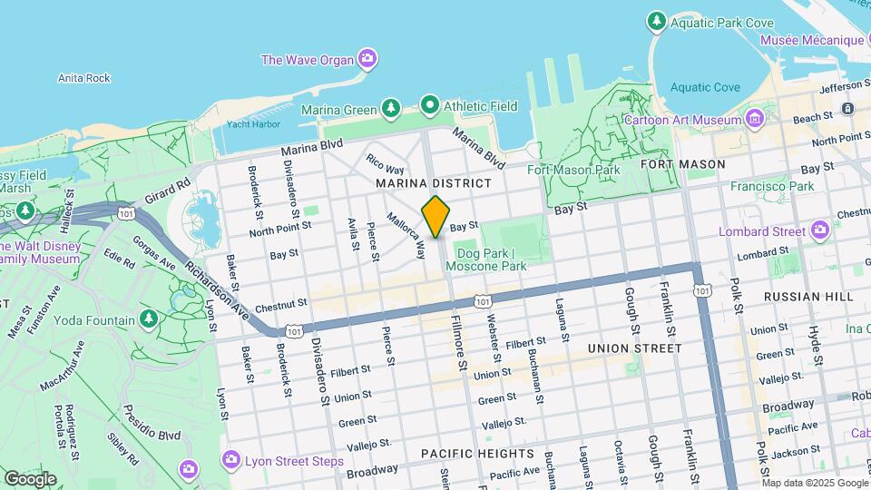 3535 Fillmore St Map and Location Details