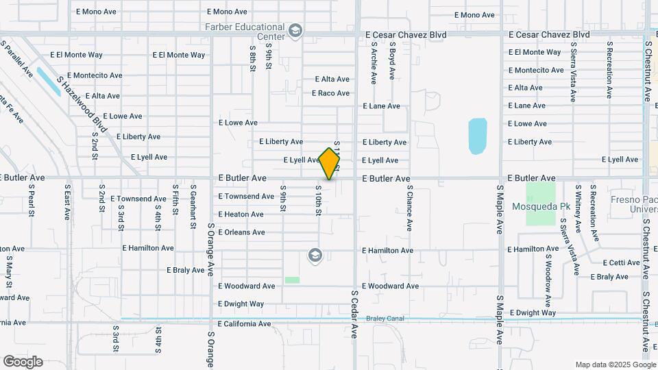 4070 E Butler Ave Mapa y Detalles de la Ubicación