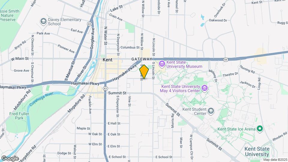 309 S Willow St Map and Location Details