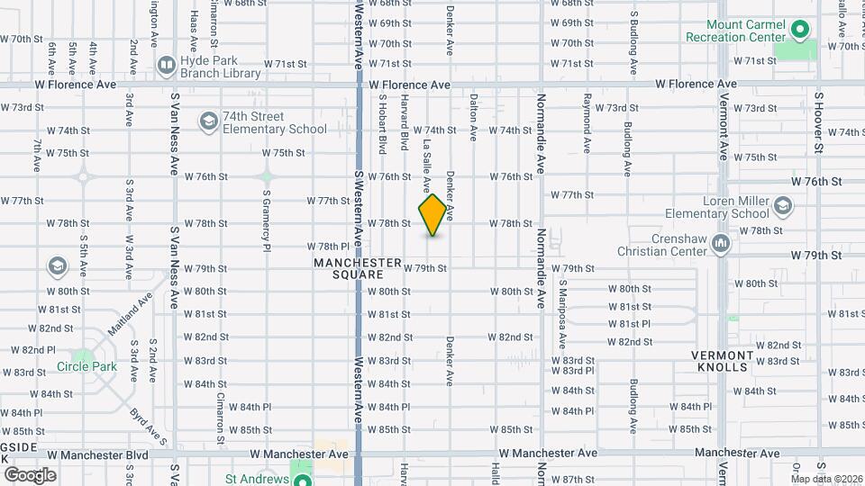 7826 La Salle Ave Map and Location Details