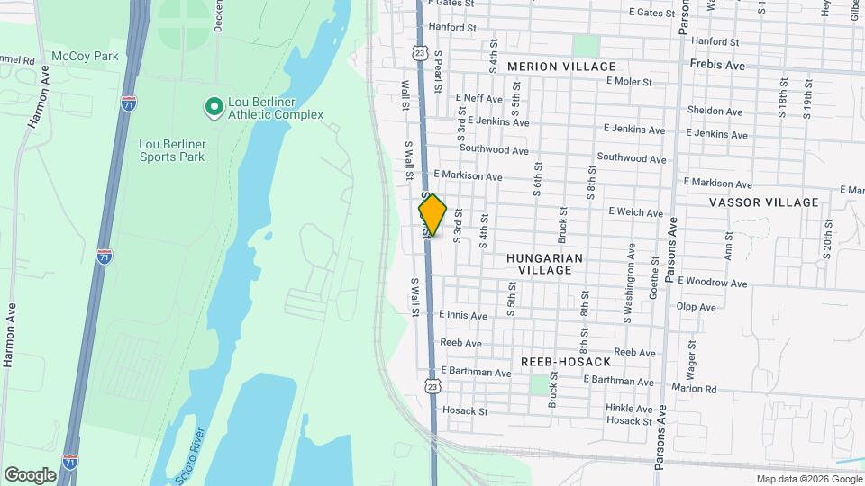 1620 S High St Map and Location Details