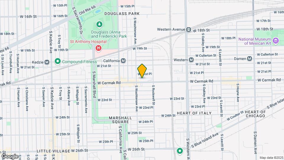 2640 W Cermak Rd Map and Location Details