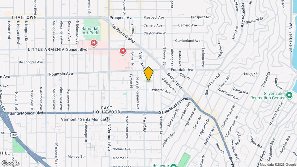 1222 N Virgil Ave Map and Location Details