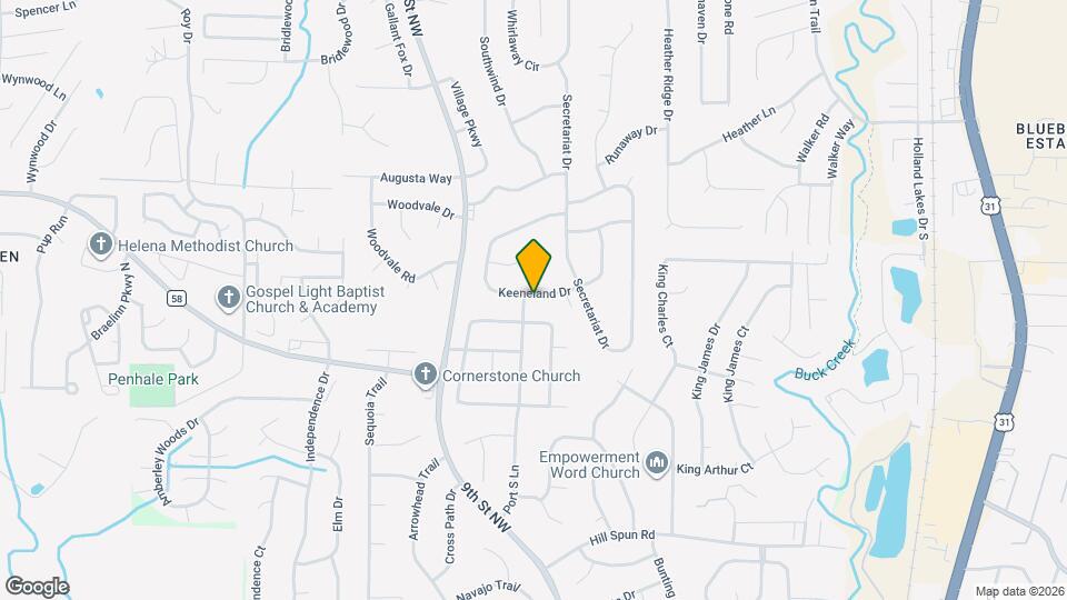 1622 Keeneland Dr Map and Location Details