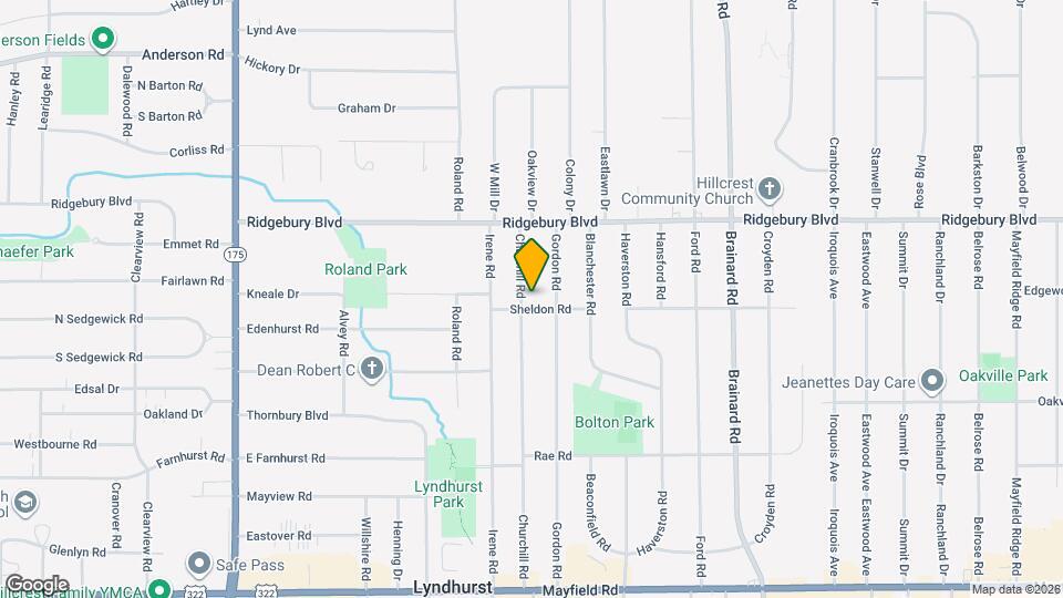 1163 Churchill Rd Map and Location Details