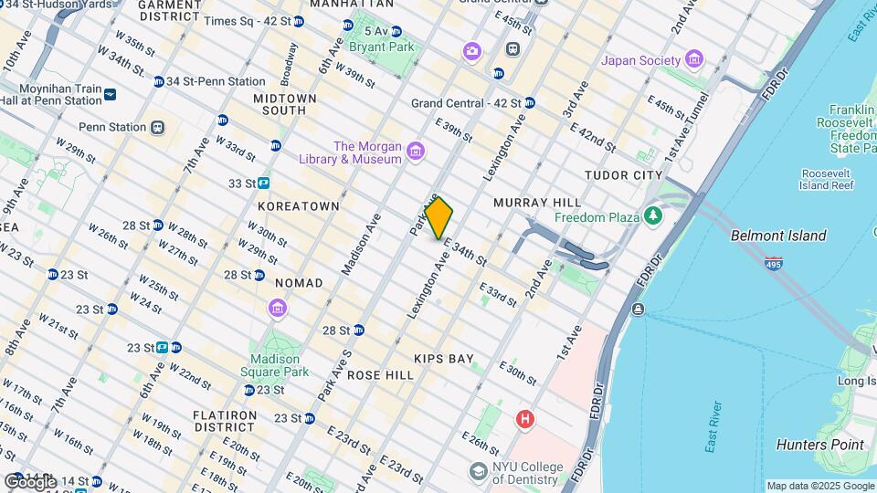 120 E 34th St Map and Location Details