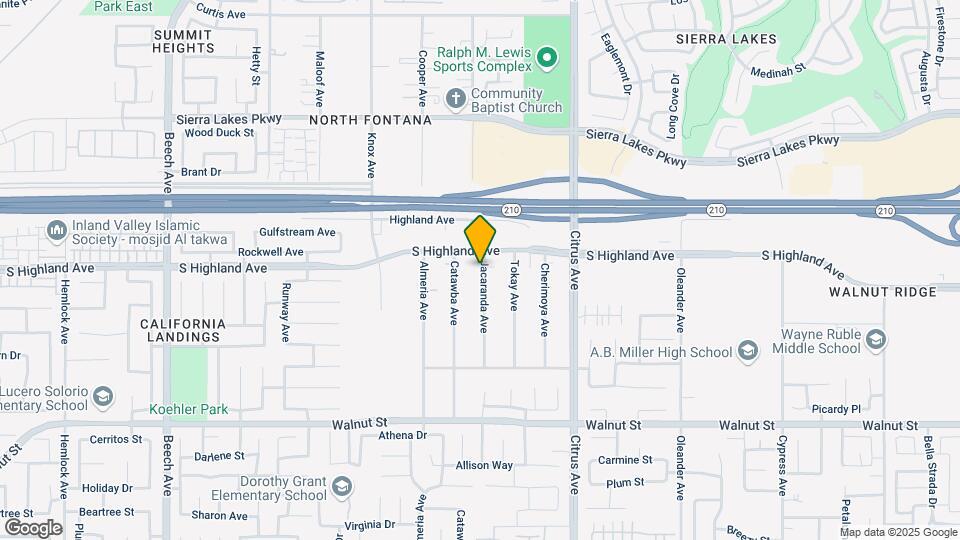 6598 Jacaranda Ave Map and Location Details