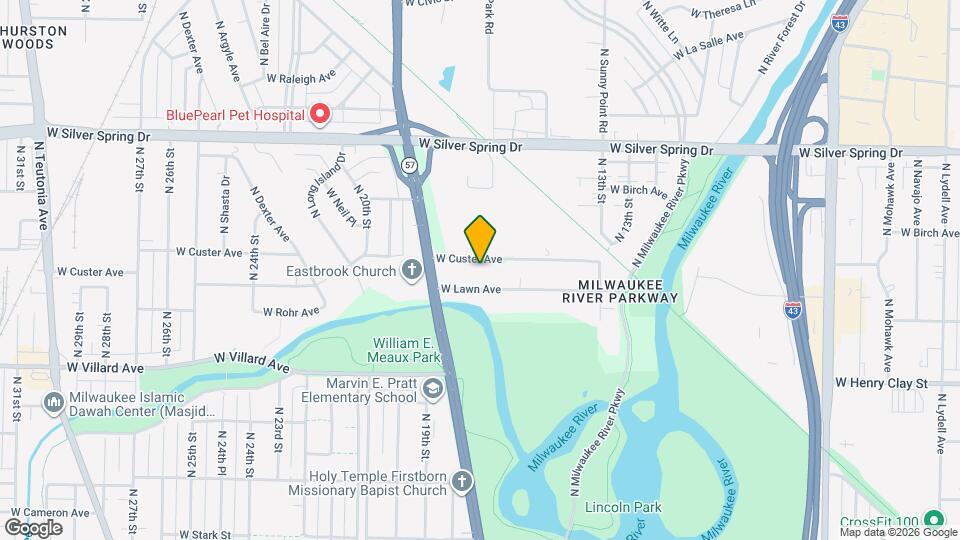 1703 W Custer Ave Mapa y Detalles de la Ubicación