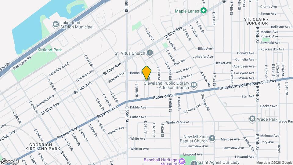5912 Prosser Ave Mapa y Detalles de la Ubicación