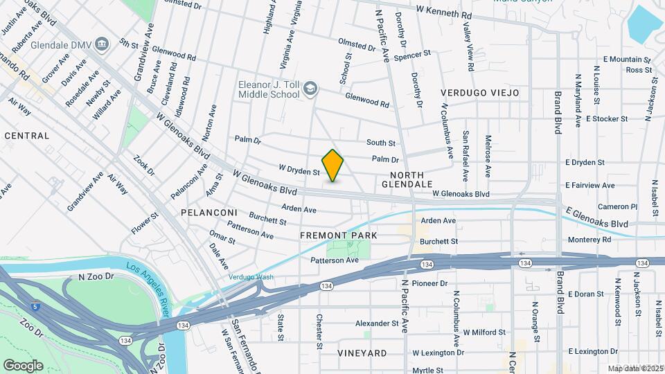 641 W Glenoaks Blvd Map and Location Details