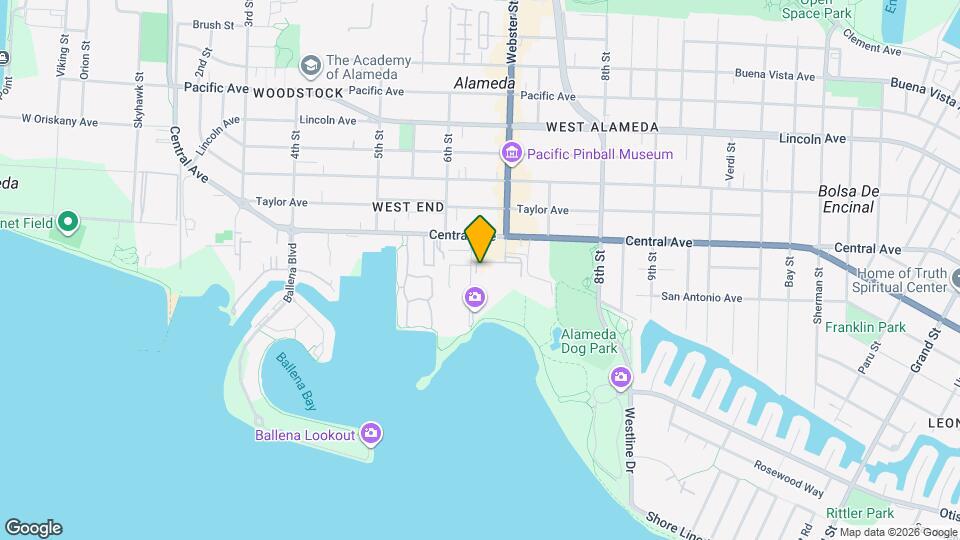 1327 Webster St, Unit B101 Map and Location Details