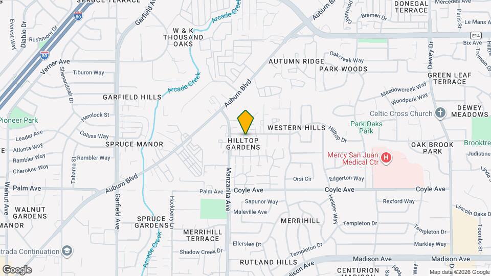 5926 Hilltop Dr Map and Location Details