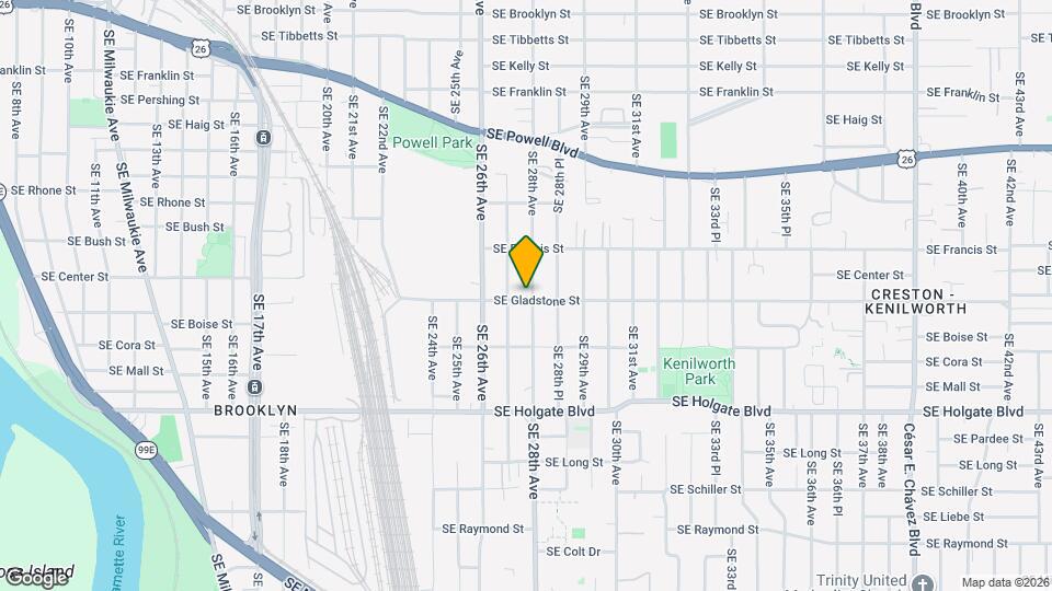 2735 SE Gladstone St Map and Location Details