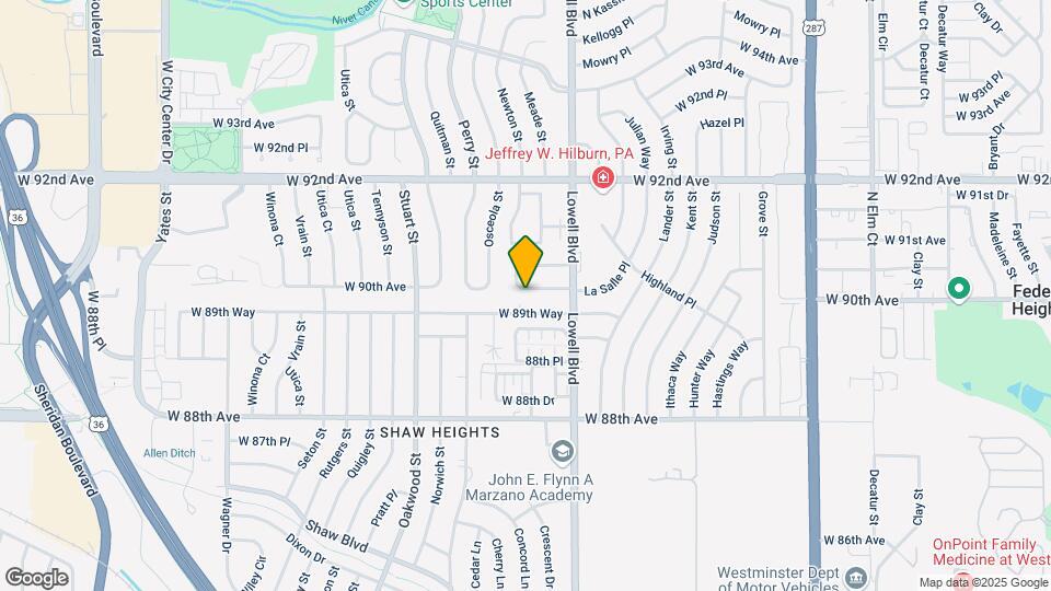 3650 W 90th Ave Map and Location Details