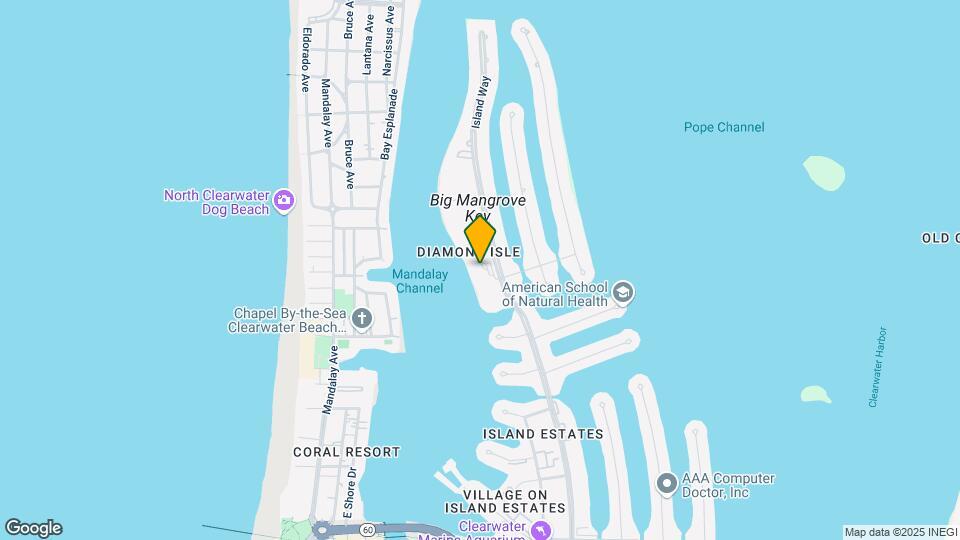 650 Island Way Map and Location Details