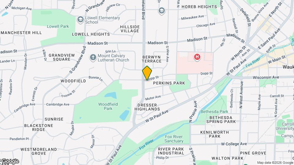 405 S Moreland Blvd Map and Location Details