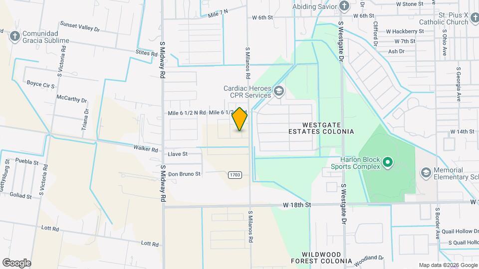 1413 Vine Ave Mapa y Detalles de la Ubicación