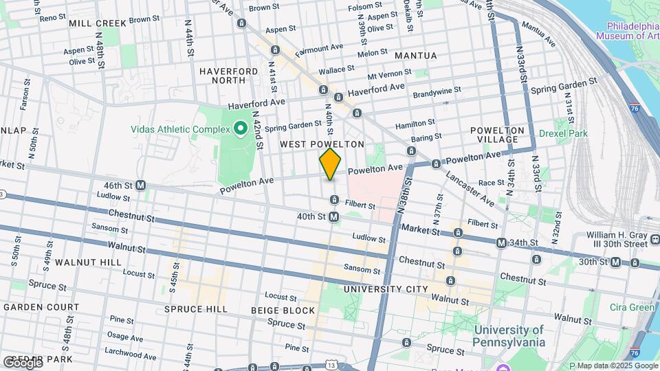 40 N 40th St Mapa y Detalles de la Ubicación