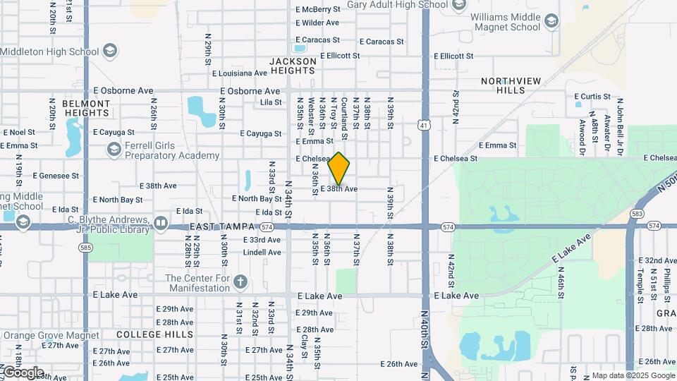 3619 E 38th Ave Mapa y Detalles de la Ubicación