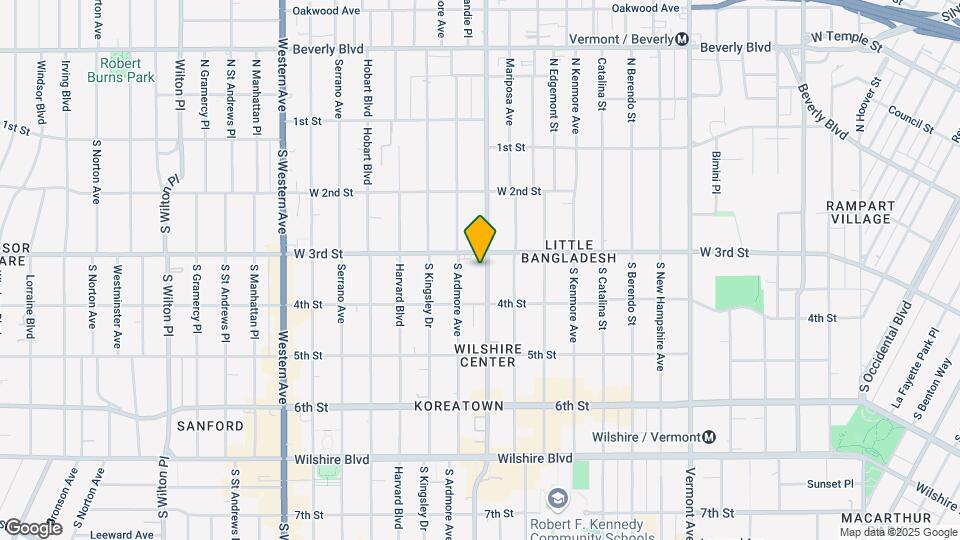 319 S Normandie Ave Mapa y Detalles de la Ubicación