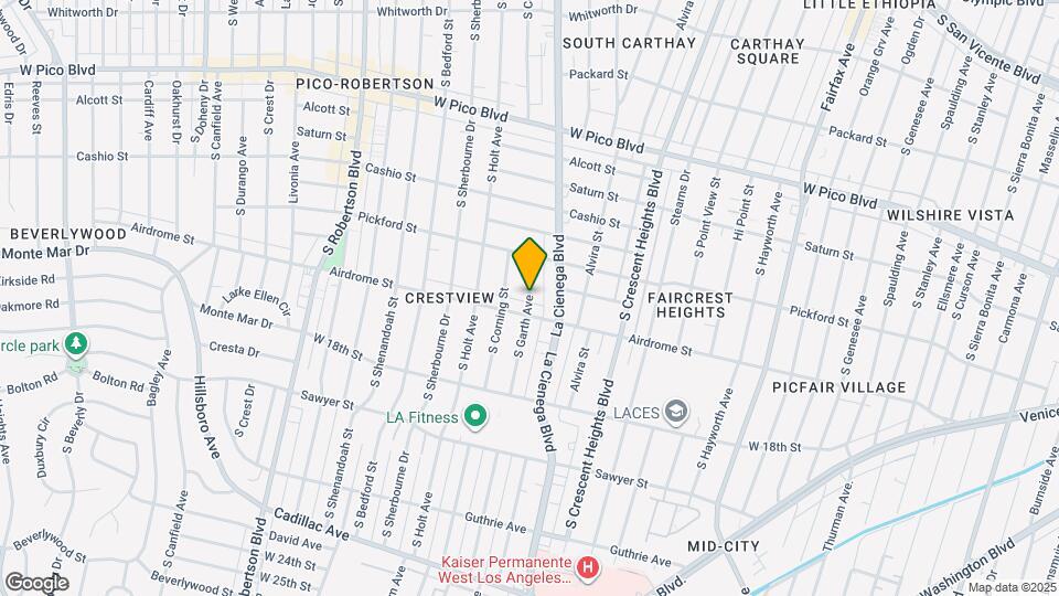 1646 S Garth Ave, Unit 1646 12 Mapa y Detalles de la Ubicación